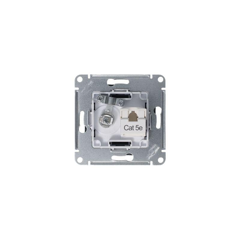  Розетка компьютерная + телевизионная 2-м СП AtlasDesign RJ45 кат.5E + TV механизм грифель SE ATN000789 фото в каталоге от BTSprom.by