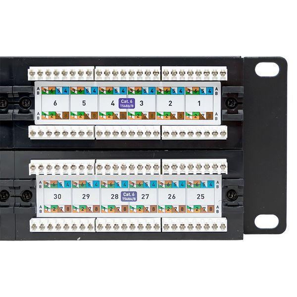  Патч-панель 19дюйм кат.6 2U неэкранированная UTP 48 портов RJ-45 Dual IDC TERACOM PRO EKF TRP-PPNL-6UTP-2U48 фото в каталоге от BTSprom.by