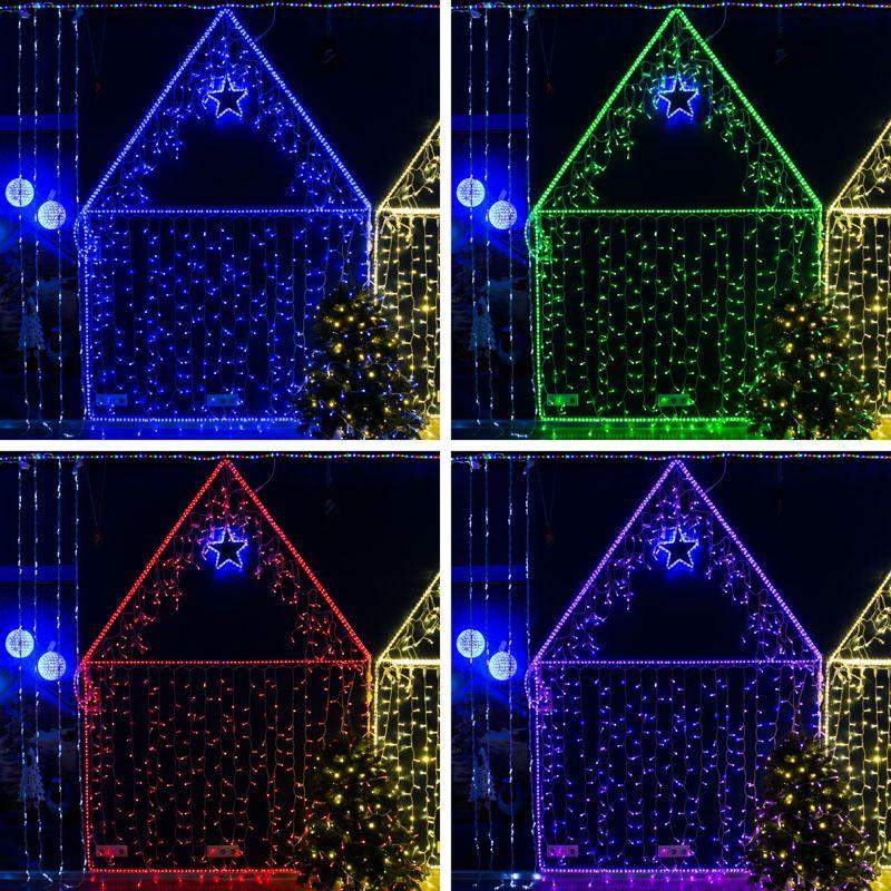 Гирлянда светодиодная "Светодиодный Дождь" 2х1.5м 300LED мультиколор RGB 30Вт 230В IP65 провод прозр. (свечение с динамикой при приобретении контроллера) Neon-Night 245-309 фото в каталоге от BTSprom.by  Гирлянда светодиодная "Светодиодный Дождь" 2х1.5м 300LED мультиколор RGB 30Вт 230В IP65 провод прозр. (свечение с динамикой при приобретении контроллера) Neon-Night 245-309 фото в каталоге от BTSprom.by