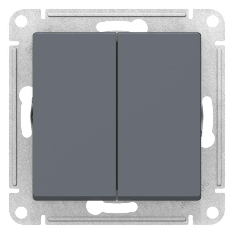  Выключатель 2-кл. AtlasDesign (сх. 2) 10А с самовозвратом механизм грифель SE ATN000717 фото в каталоге от BTSprom.by