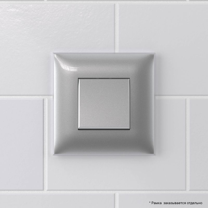  Кнопка одноклавишная СП "Avanti" "Закаленная сталь" DKC 4404153 фото в каталоге от BTSprom.by