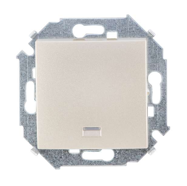 выключатель 1-кл. сп simon 15 10а ip20 с подсветкой винтов. зажим механизм шампань simon 1591104-034 от BTSprom.by