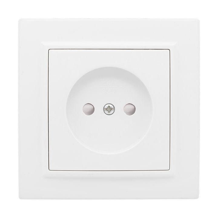 розетка 1-м сп минск 10а ip20 без заземл. защ. шторки бел. basic ekf err10-022-100 от BTSprom.by