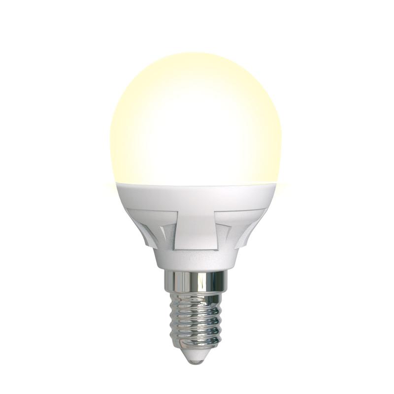 лампа светодиодная led-g45 7w/3000k/e14/fr/dim plp01wh яркая 7вт матовая 3000к тепл. бел. e14 диммир. (упак. картон) uniel ul-00004302 от BTSprom.by