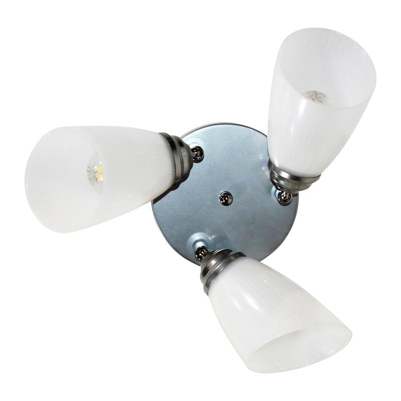 светильник "сатурн" 1317 хром (плафон п0475) нпб 01-3х60-176 е27 иу элетех 1005404614 от BTSprom.by