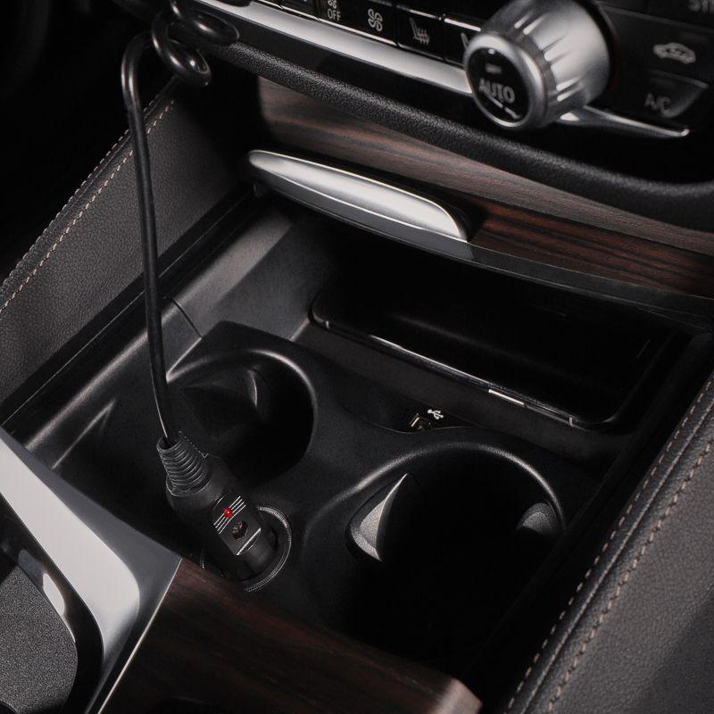  Автозарядка с индикатором (разъем 2.1х5.5) (АЗУ) шнур спираль 1.5м Rexant 16-0233 фото в каталоге от BTSprom.by