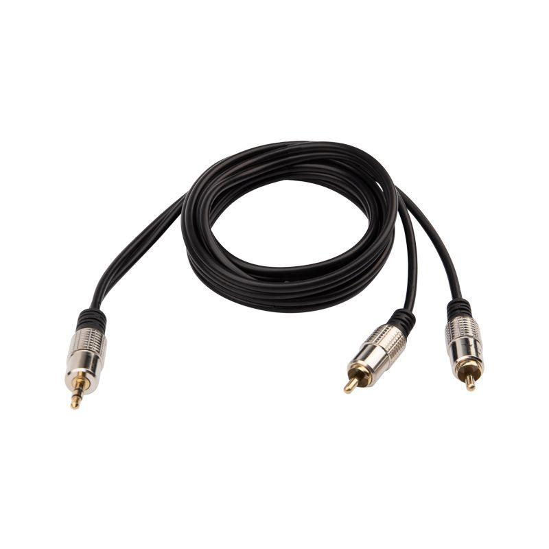 шнур 3.5 stereo plug - 2rca plug 1.5м (gold) металл rexant 17-4222 от BTSprom.by