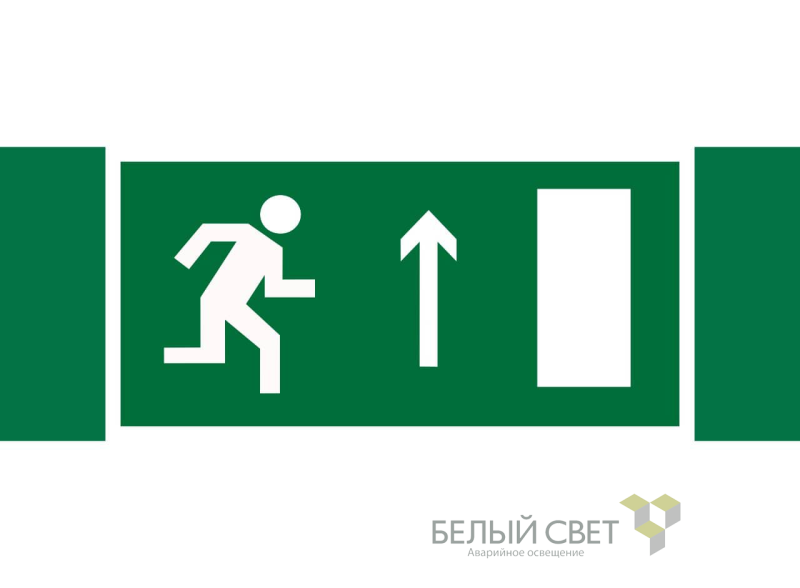 знак безопасности npu-3413.e11 "напр. к эвакуационному выходу прямо (право.)" белый свет a16522 от BTSprom.by