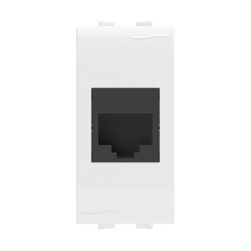 розетка компьютерная 1-м сп 1мод. brava rj45 кат.5e бел. dkc 76654b от BTSprom.by