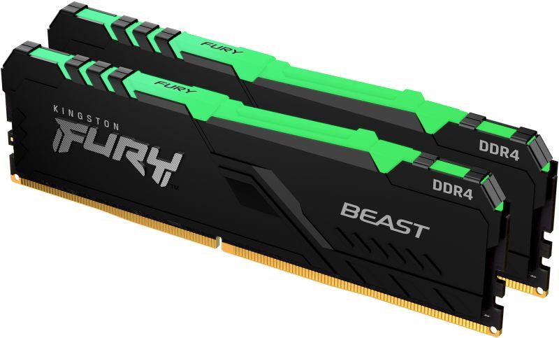 память оперативная kf432c16bbak2/64 64gb 3200mhz ddr4 cl16 dimm (kit of 2) fury beast rgb kingston 1000632806 от BTSprom.by