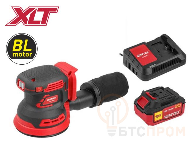 Аккум. эксцентриковая шлифмашина WORTEX COS 1218 E в кор. ALL1 XLT c акб и з/у в кор. БЕСЩЁТ., 18В, (Регул. об., Амплитуда колебаний: 3,6 мм) 1334403 фото в каталоге от BTSprom.by  Аккум. эксцентриковая шлифмашина WORTEX COS 1218 E в кор. ALL1 XLT c акб и з/у в кор. БЕСЩЁТ., 18В, (Регул. об., Амплитуда колебаний: 3,6 мм) 1334403 фото в каталоге от BTSprom.by