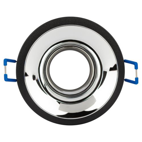  Светильник декоративный KL103 BK/CH MR16 GU5.3 встраив. черн. хром ЭРА Б0056355 фото в каталоге от BTSprom.by