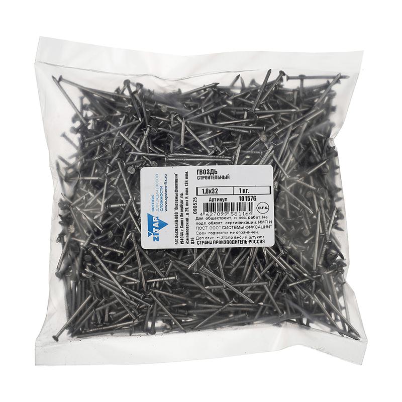 гвоздь строительный 1.8х32 (уп.1кг) tech-krep/zitar 101576 от BTSprom.by