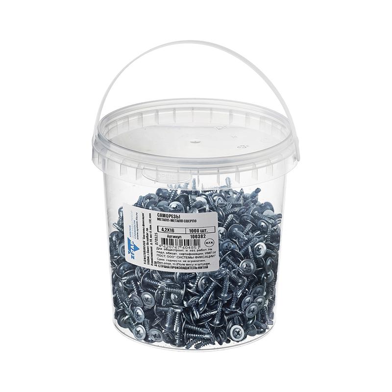 саморез шсмм сверло 4.2х16 (уп.1000шт) tech-krep/zitar 100382 от BTSprom.by
