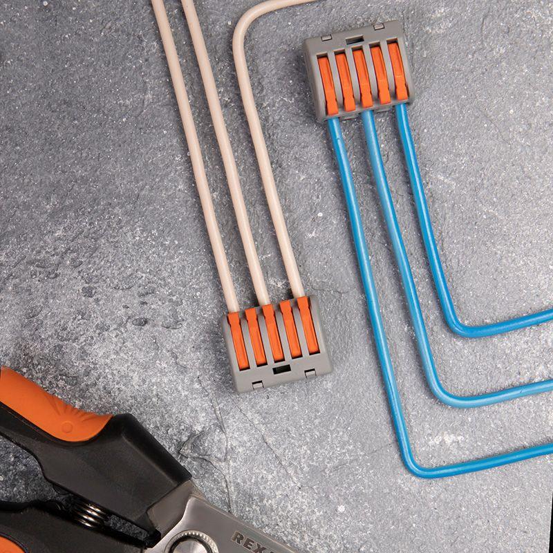  Клемма строительно-монтажная СМК 222-415 5-проводная 0.08-2.5/4кв.мм сер. (уп.40шт) Rexant 07-5255-4 фото в каталоге от BTSprom.by