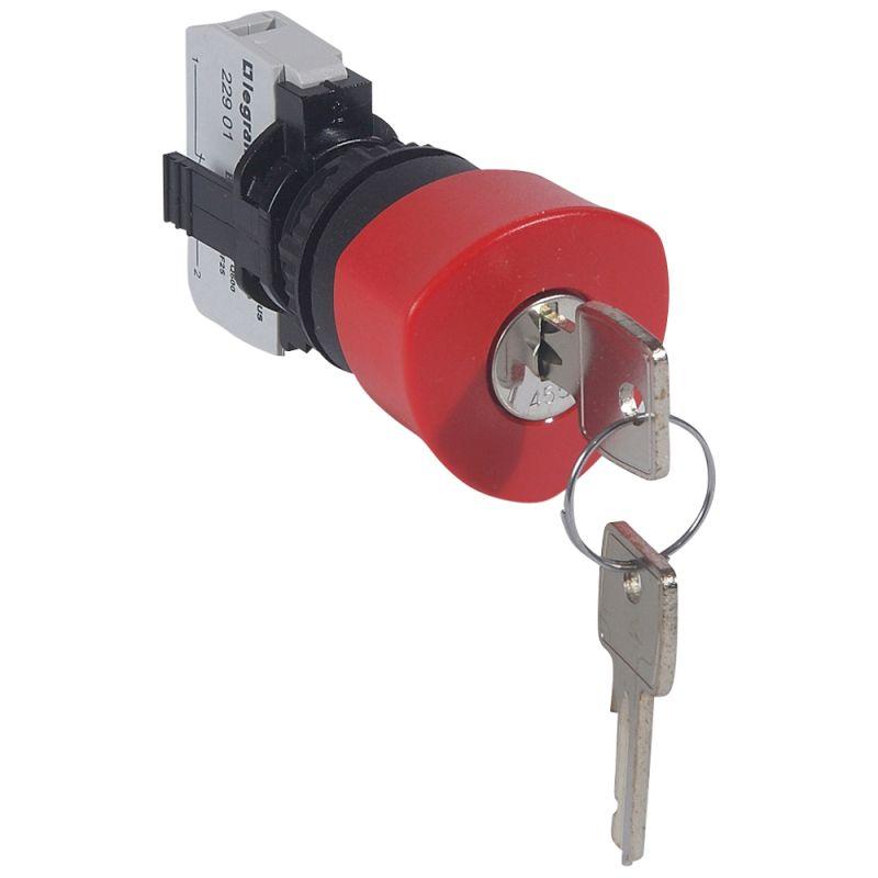 кнопка грибовидная osmoz d40мм нз аварийн. откл. с ключом №455 красн. leg 023722 от BTSprom.by