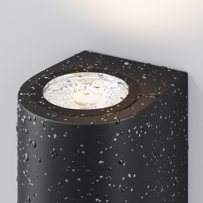  Светильник Slat 1х10Вт GU10 IP54 бра настен. Maytoni O044WL-01B фото в каталоге от BTSprom.by