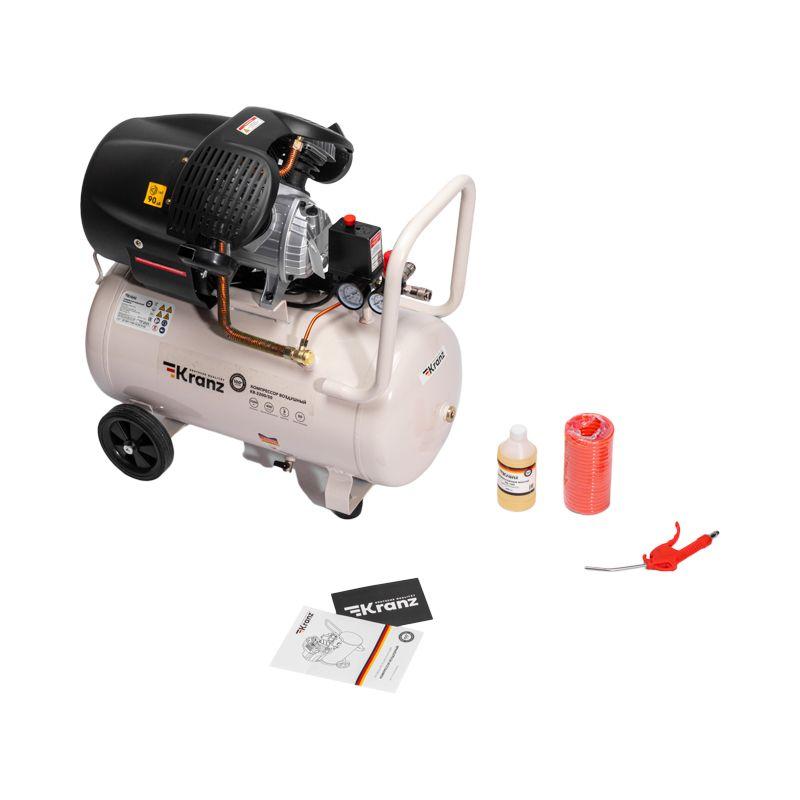  Компрессор воздушный KR-2200/50 2200Вт 400л/мин 50л Kranz KR-16-1153 фото в каталоге от BTSprom.by