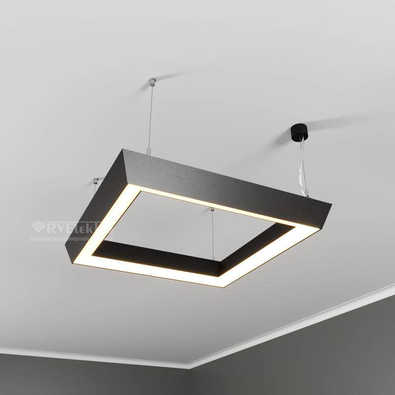 светильник светодиодный rve-pls5070-box-tilt-in-1260-p 131вт 4000к 1260х1260мм подвесной свечение внутрь черн. rvelektro rve00000924 от BTSprom.by