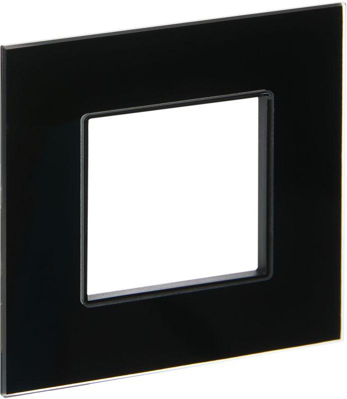 рамка 1-м skandy sk-f21bl стекло черн. iek sk-m12-g-k02 от BTSprom.by