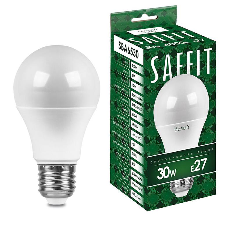 лампа светодиодная 30вт 230в e27 6400к a65 sba6530 saffit 55184 от BTSprom.by