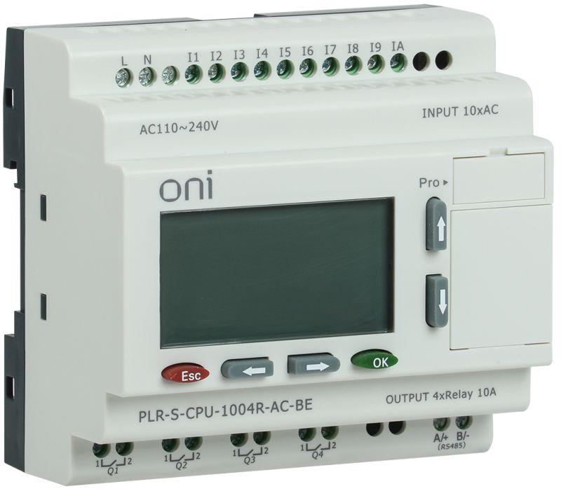 реле логическое plr-s. cpu1004(r) 220в ac с экраном oni plr-s-cpu-1004r-ac-be от BTSprom.by