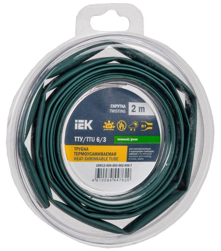 трубка термоусадочная тту нг-ls 6/3 зел. (уп.2м) iek udr12-006-003-002-k06-t от BTSprom.by