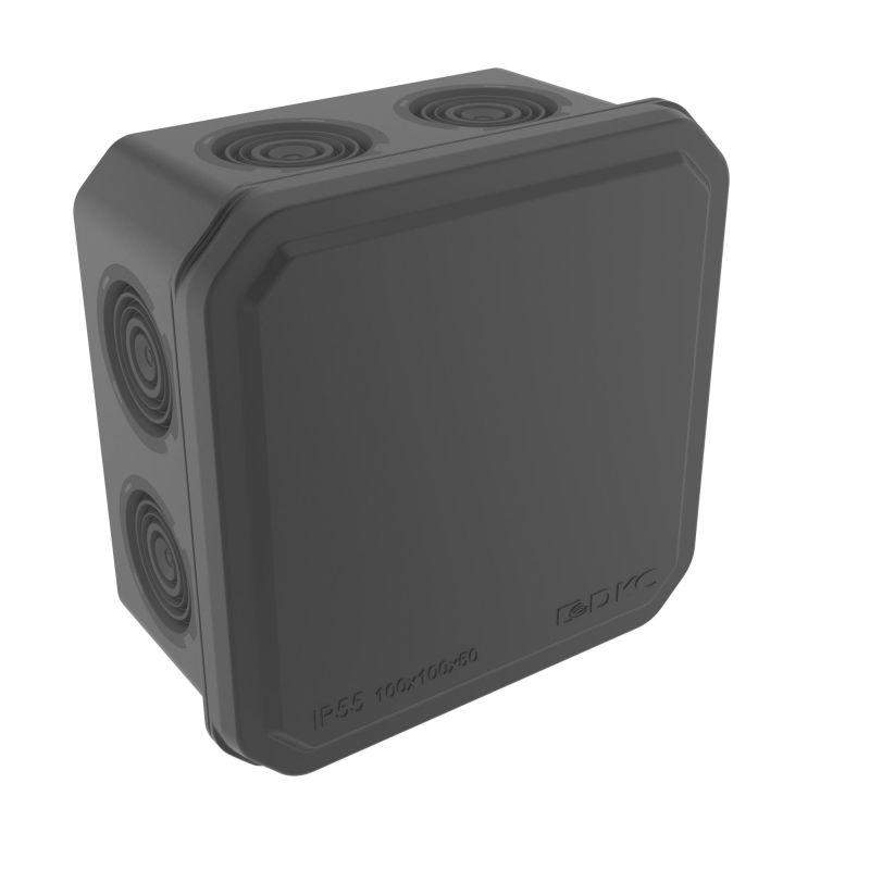 коробка ответвительная с 8+2 кабельными вводамиd25/20мм ip55 100х100х50мм черн. dkc 53800b от BTSprom.by