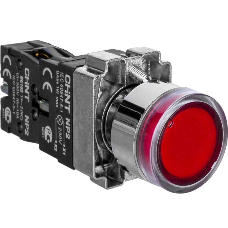 кнопка управления np2-bw3461 1но красн. ac/dc 230в(led) ip40 chint 573832 от BTSprom.by
