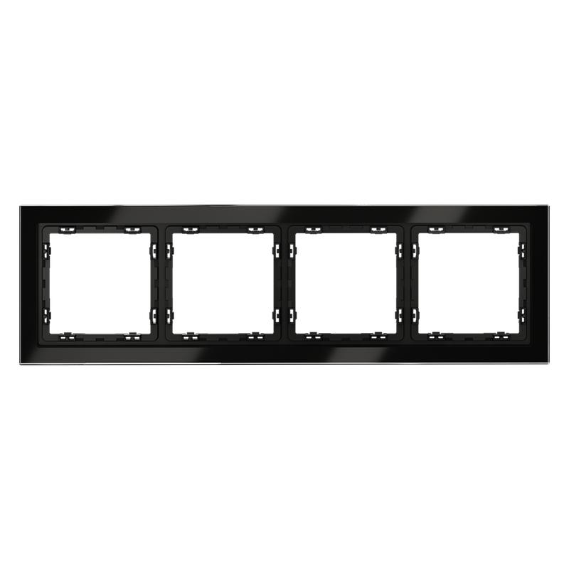 рамка 4-м s70 стеклян. черн. voltum vls110408 от BTSprom.by