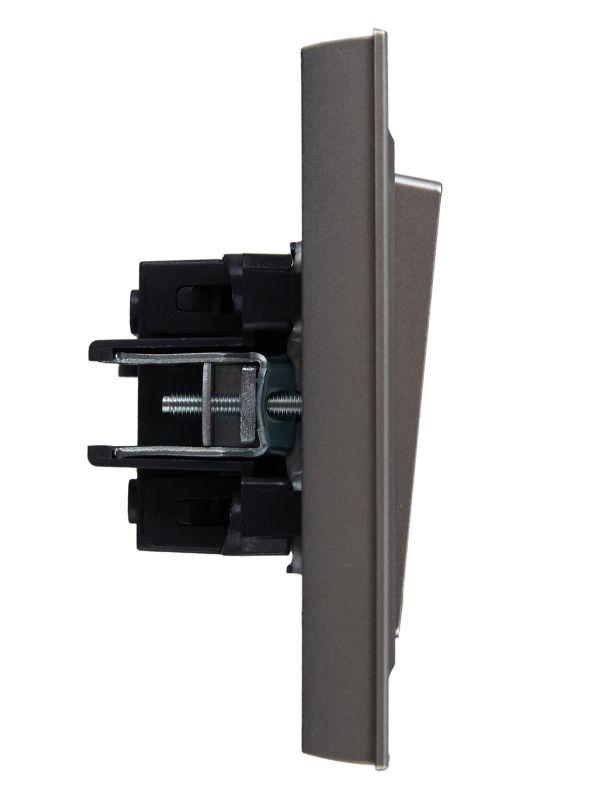  Выключатель 2-кл. СП BRITE ВСР10-2-0-БрС 10А в сборе сталь IEK BR-V20-0-10-K46-F фото в каталоге от BTSprom.by