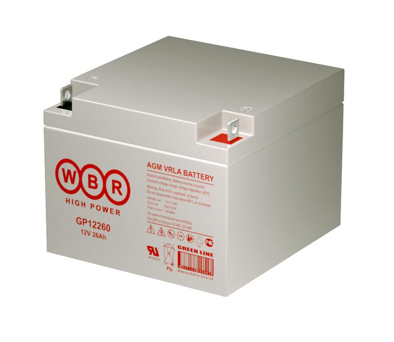  Аккумулятор 12В 26А.ч WBR GP12260 WBR фото в каталоге от BTSprom.by