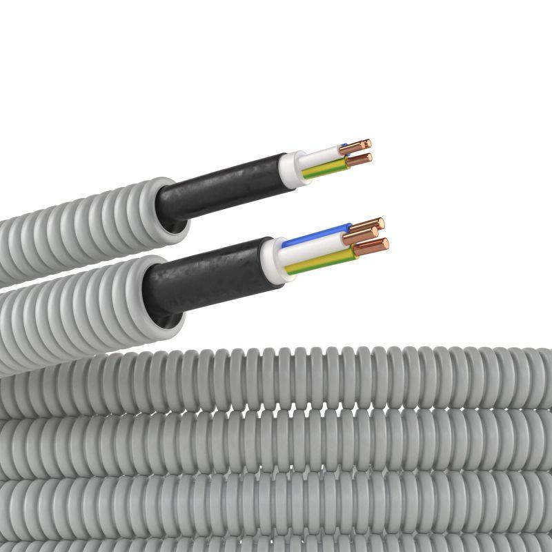 труба гофрированная пвх гибкая d20мм с кабелем ввгнг(а)-ls 3х2.5 рэк гост+ сер. (уп.100м) dkc 9s920100 от BTSprom.by