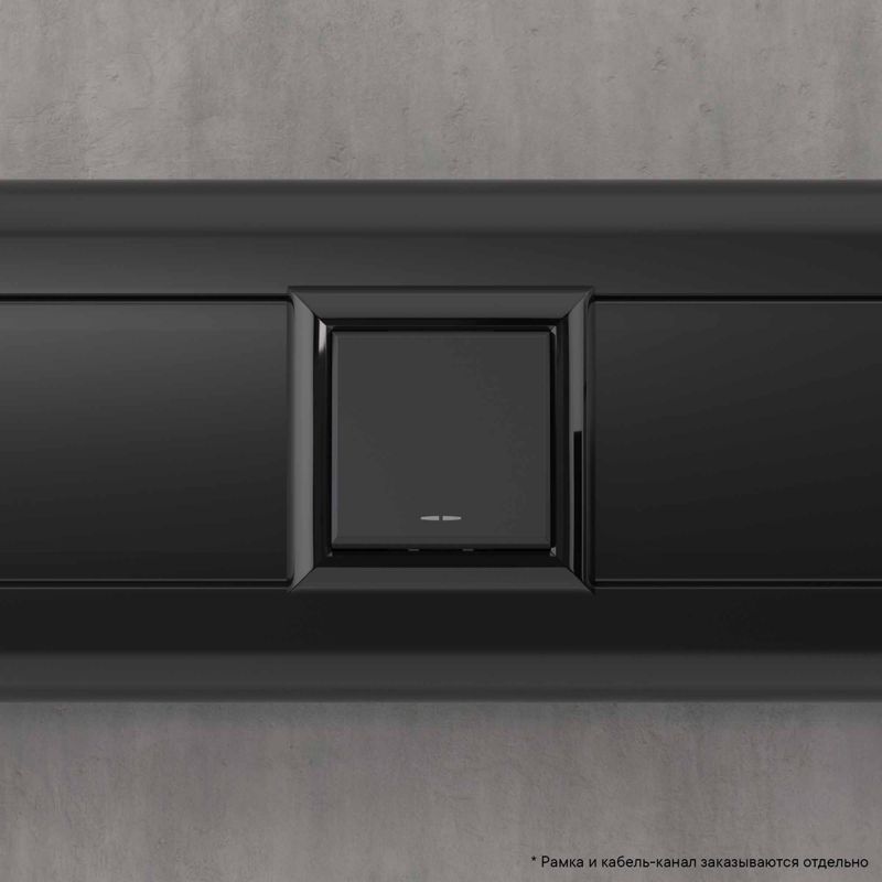  Кнопка модульная 1-кл. 2мод. Avanti "Черный матовый" DKC 4412152 фото в каталоге от BTSprom.by