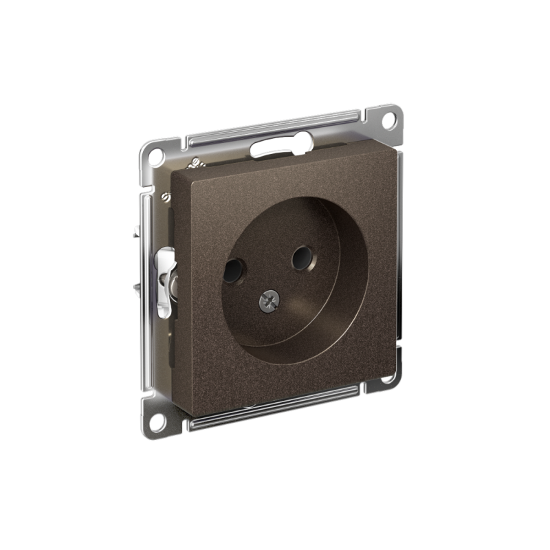 розетка 1-м сп atlasdesign 16а ip20 без заземл. без защ. шторок механизм мокко se atn000641 от BTSprom.by