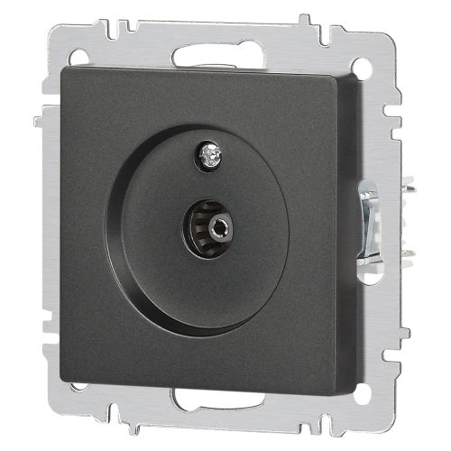  Розетка телевизионная одиночная TV СП Accent 6-301-07 IP20 графит Intro Б0063614 фото в каталоге от BTSprom.by