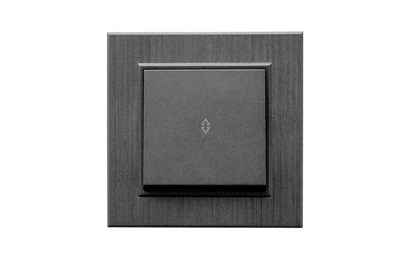выключатель проходной 1-клав. karea line star дым. металлик makel 86050005 от BTSprom.by
