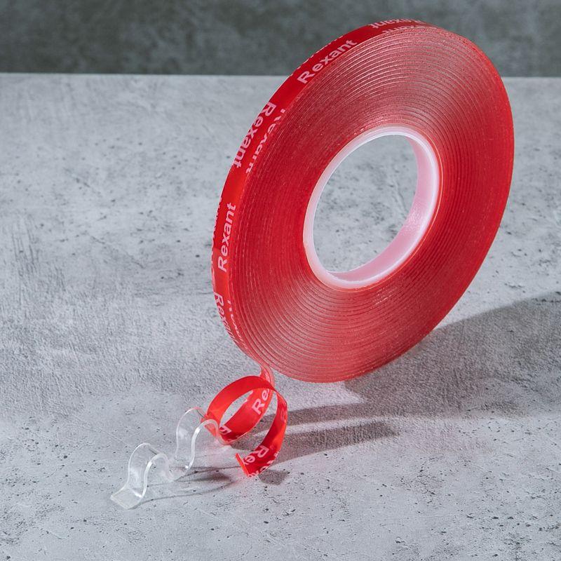  Лента клейкая двухсторонняя прозрачная на VHB акриловой основе 6ммх5м Rexant 09-6055 фото в каталоге от BTSprom.by