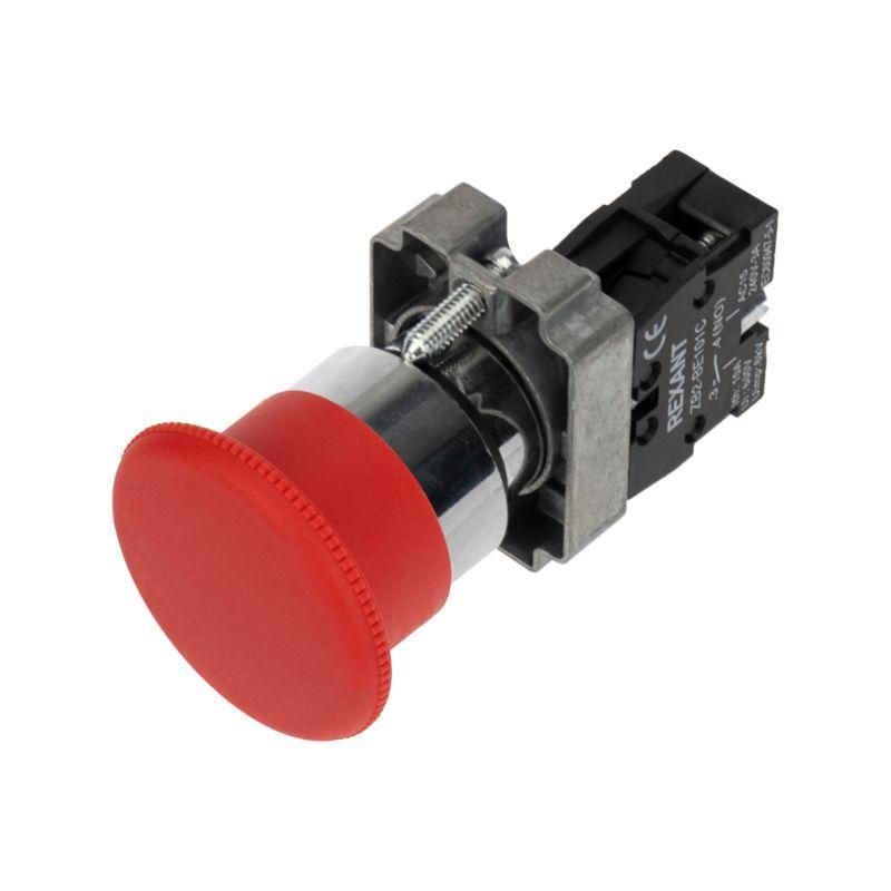 кнопка грибовидная xb2-bs nc красн. rexant 36-5543 от BTSprom.by