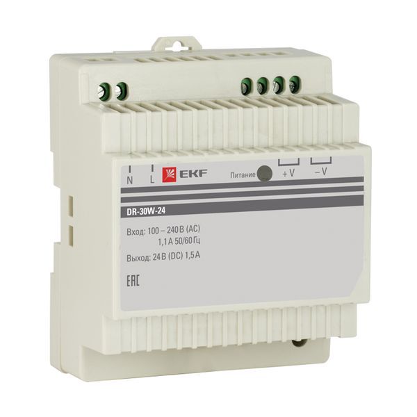 блок питания 24в dr-30w-24 ekf dr-30w-24 от BTSprom.by