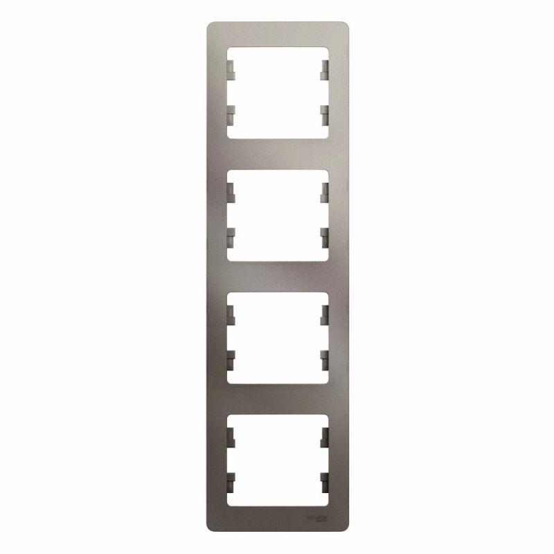 рамка 4-м glossa вертикал. платина se gsl001208 от BTSprom.by