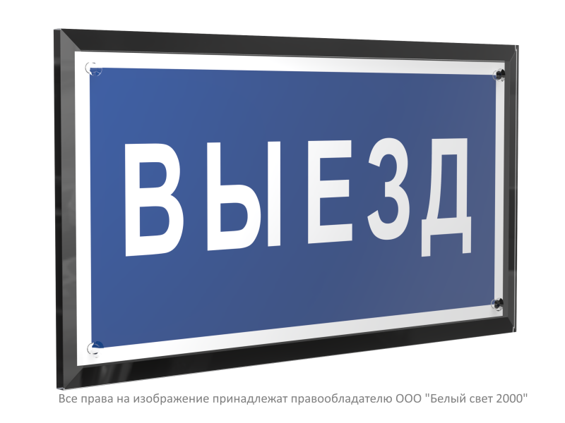 знак безопасности pt-32178-black.n11 "выезд " белый свет a32232 от BTSprom.by