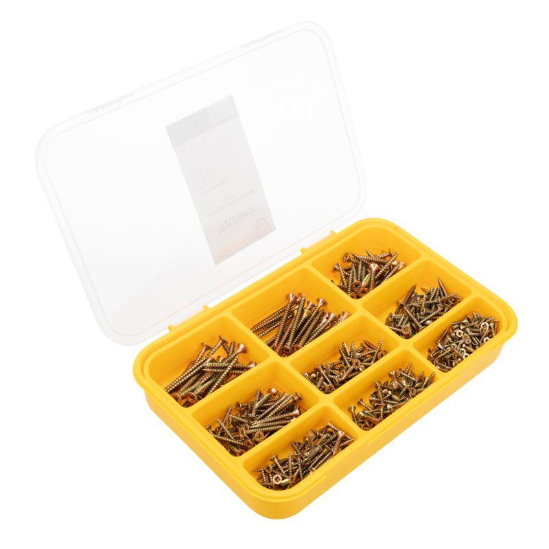  Набор саморезов для ДСП 510шт пластик. Коробка Kranz KR-01-3101-02 фото в каталоге от BTSprom.by