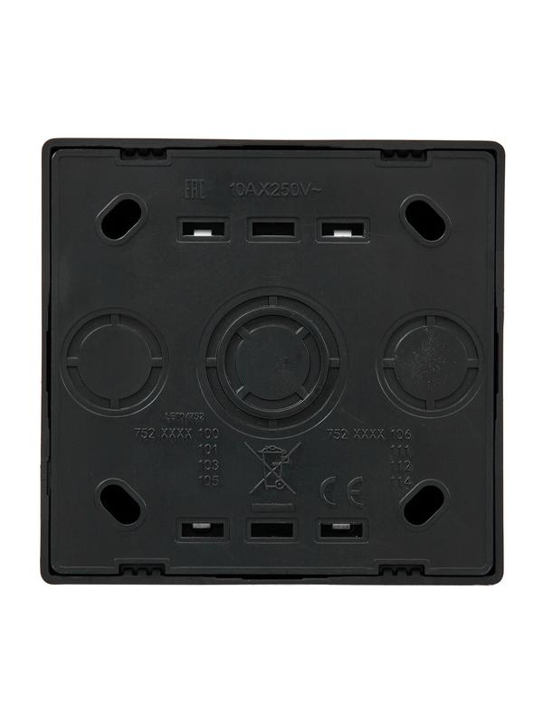  Выключатель 1-кл. ОП LETO черн. бархат LEZARD 752-4200-100 фото в каталоге от BTSprom.by