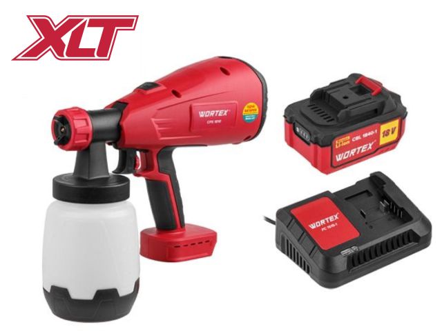 аккум. краскораспылитель wortex cps 1810 в кор. all1 xlt set 18в, 1 акк., 4 ач, 700 мл/мин, 1 л б (18 в, 1 акк., 4 ач, зу, 700 мл/мин, 1 л бак, 2.6 мм сопло, 50 din) 0333270 от BTSprom.by