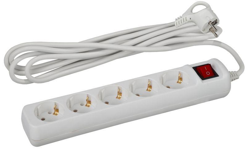 удлинитель 5х3м с заземл. 16а ip20 u-5es-3m-3х1 пвс 3х1 с выкл. эра б0028382 от BTSprom.by