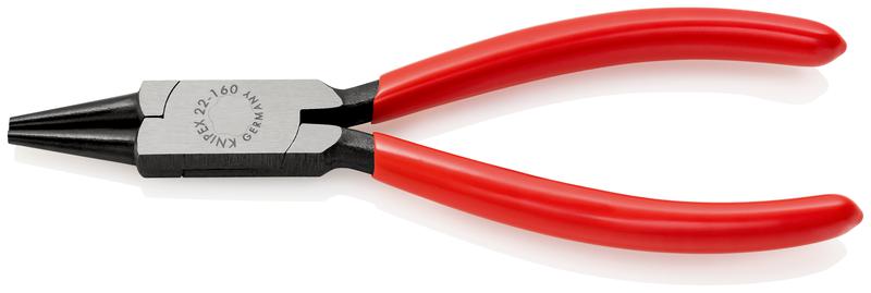 круглогубцы губки d3х30мм l-160мм обливные рукоятки черн. knipex kn-2201160 от BTSprom.by