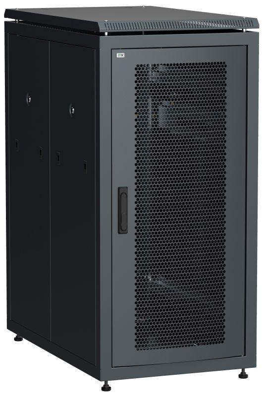 шкаф сетевой linea n 19дюйм 24u 600х1000мм перфорир. передн. дверь черн. itk ln05-24u61-p от BTSprom.by