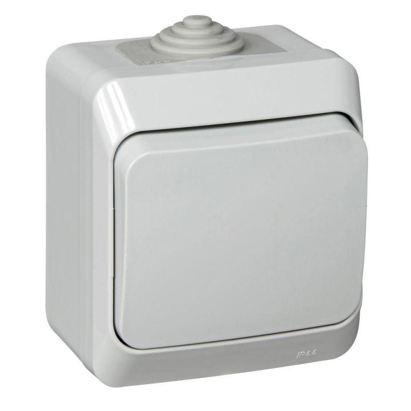 выключатель 1-кл. оп этюд 10а ip44 10ax сер. se ba10-041c от BTSprom.by