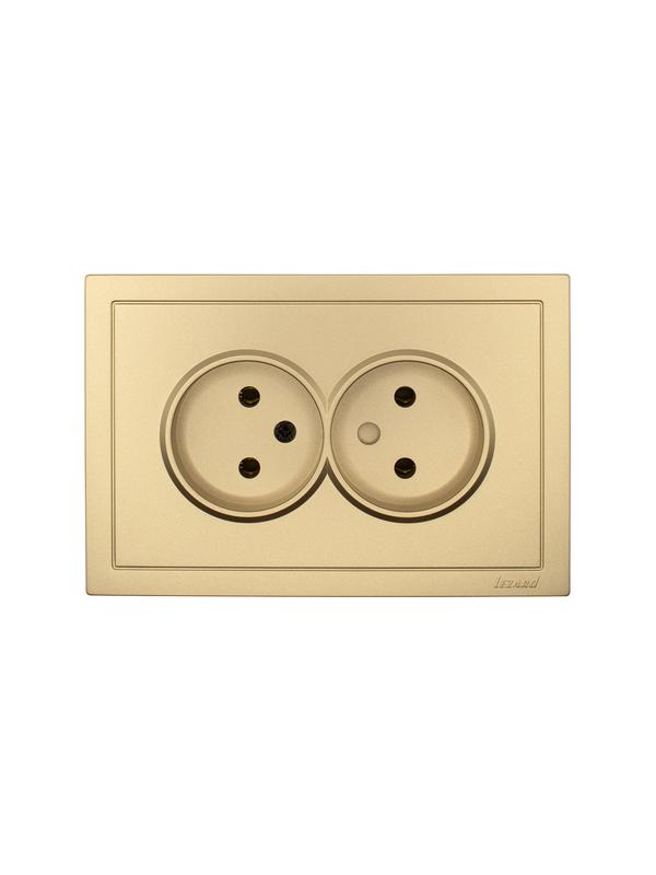 розетка 2-мест. б/з сп zima ip20 16а пбт безвинт. зажим зол. lezard 704-3600-128bqc от BTSprom.by